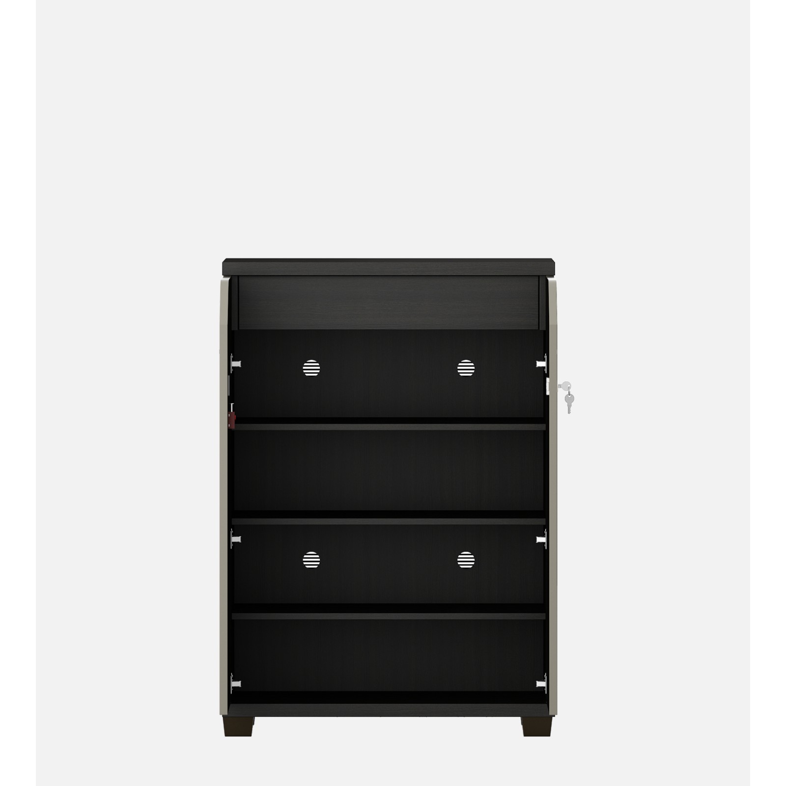 Maxwell (shc03) Shoe Cabinet - Natural Wenge